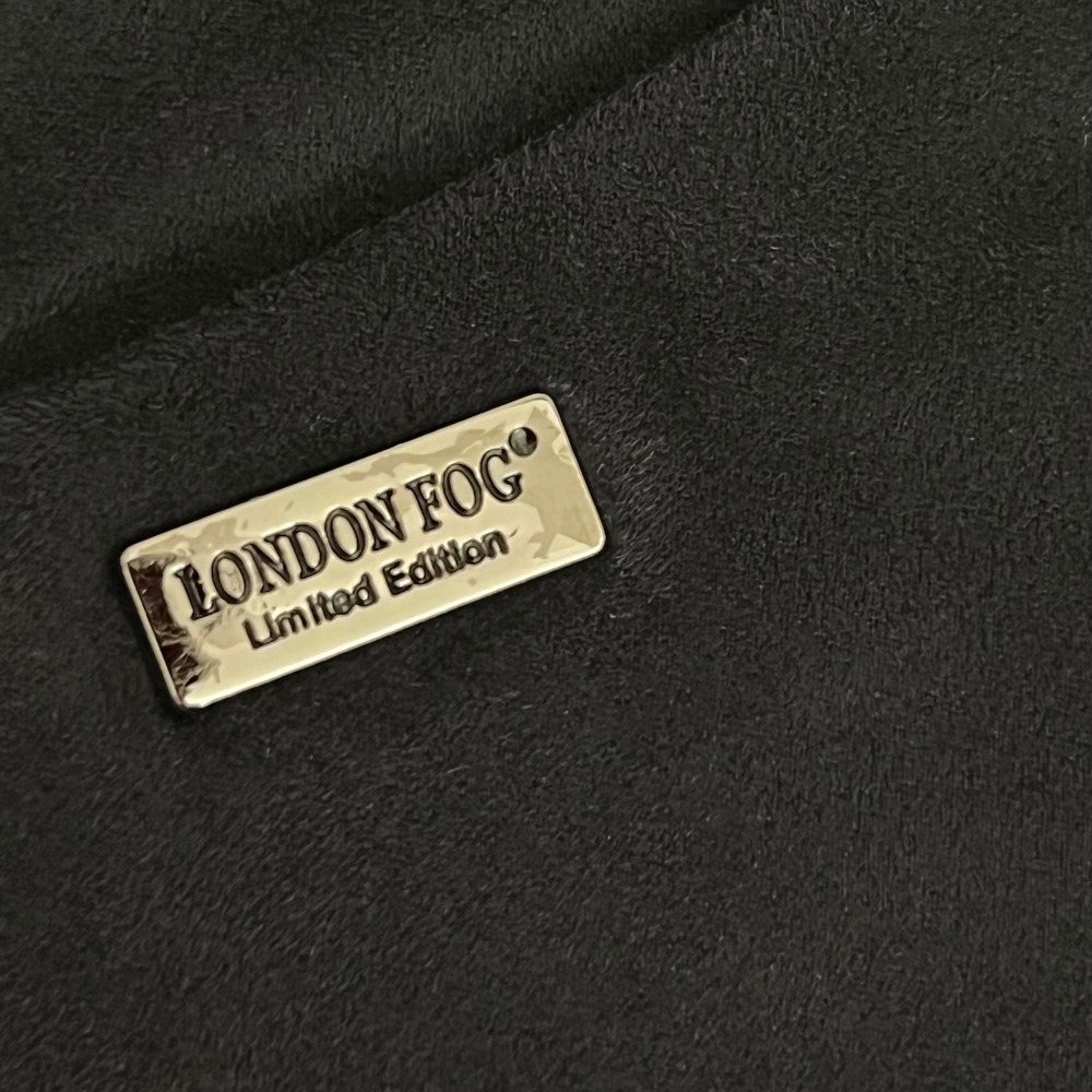 London Fog Limited Edition Black All Weather Faux Suede Quilted Jacket Women 1X - Picture 15 of 16